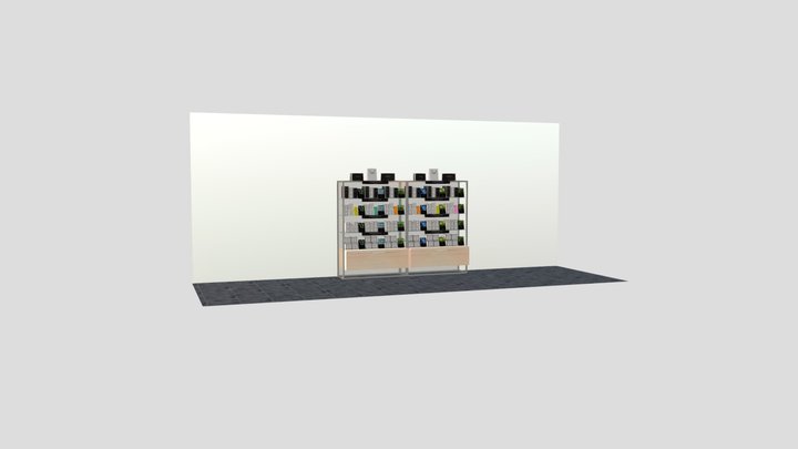 woolworths gondola display - side by side 3D Model
