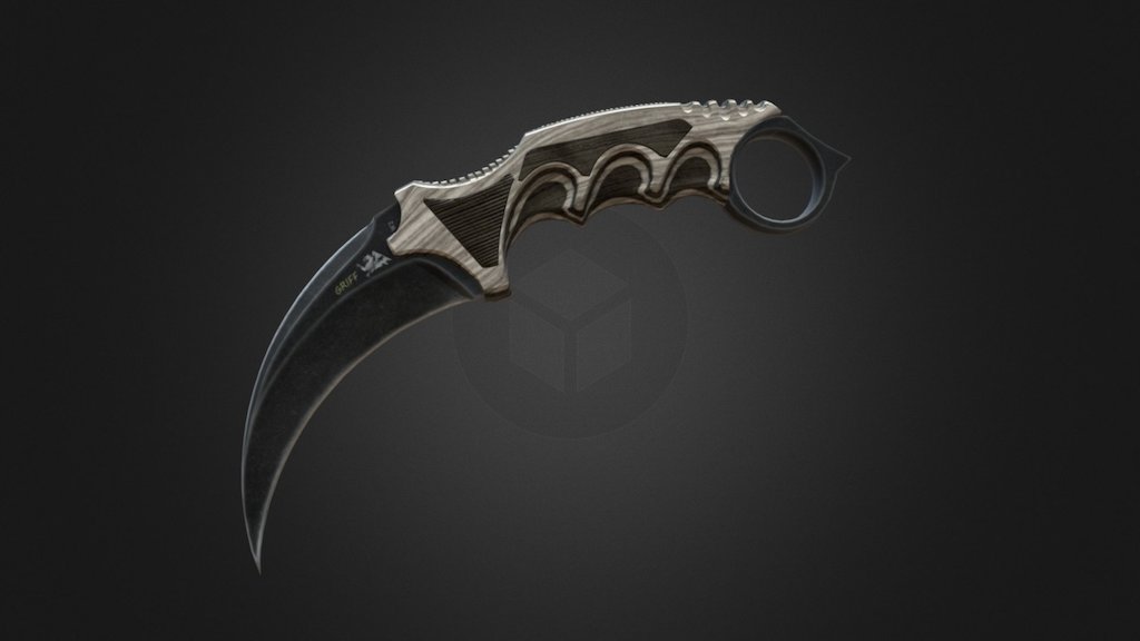 Karambit | Black Laminate - 3D model by SkinsDB.com - CS2 (@csgoitems ...