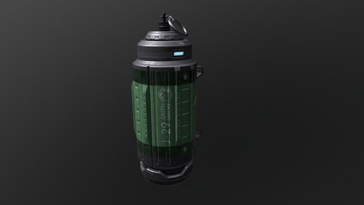 Sci-Fi Smoke Grenade 3D Model