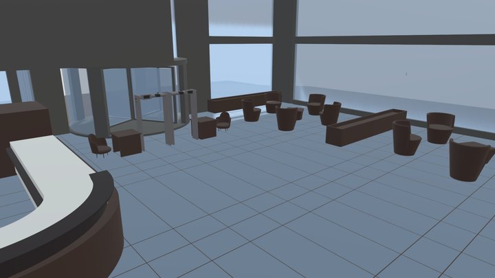 Office hall building 3D Model