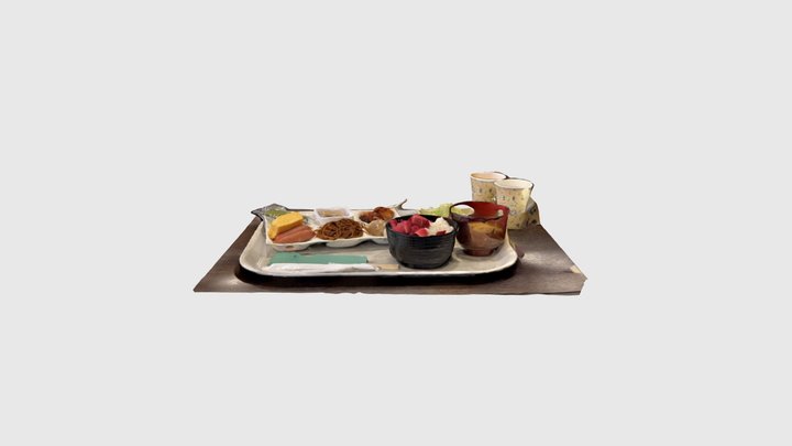 四万グランドホテル朝食-2023-11-12 3D Model