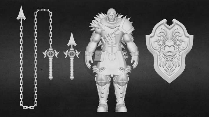 Alumon, The Devil Hunter 3D Model