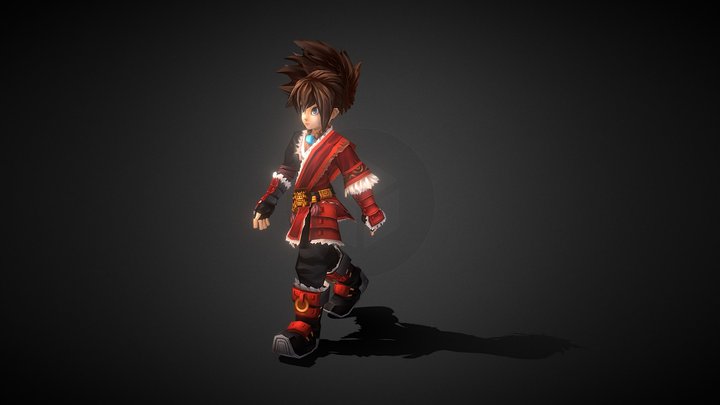 3D RPG player character male 3D Model