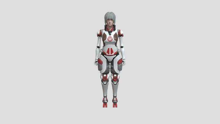 Female Cyborg 3D Model