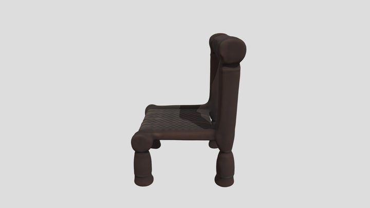 Stylized African Chair (1) 3D Model