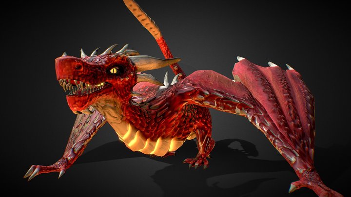 Wyvern animated 3D Model