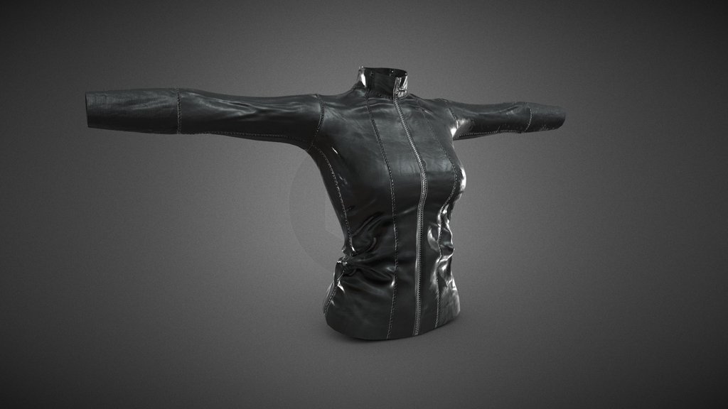 Female Leather Jacket - Free Model