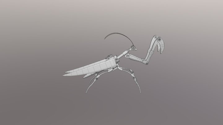 3D Steampunk Mantis! 3D Model