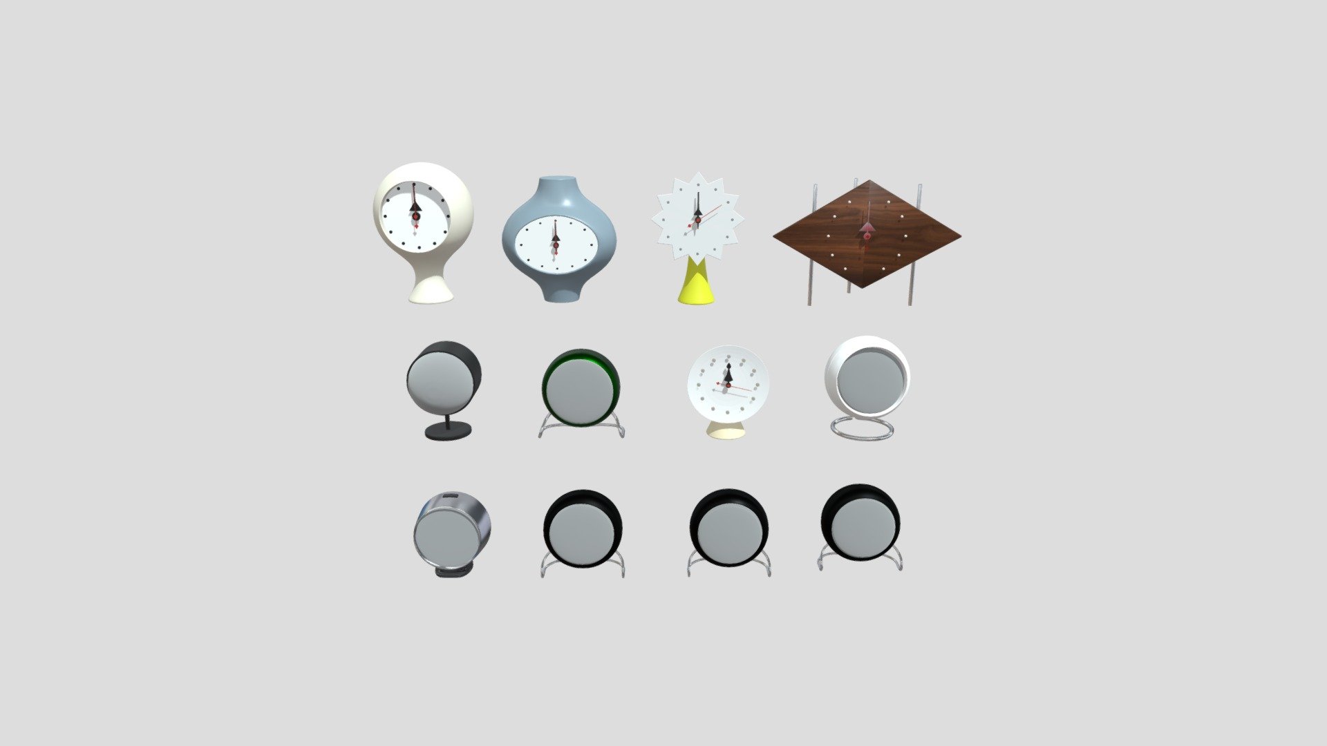 Clock scandinavian style collection - 3D model by damsy2k [1dc878c ...