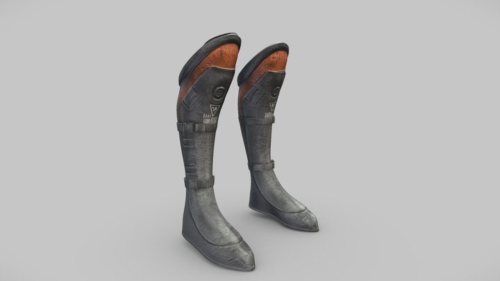 Sci-fi Boots 3D Model