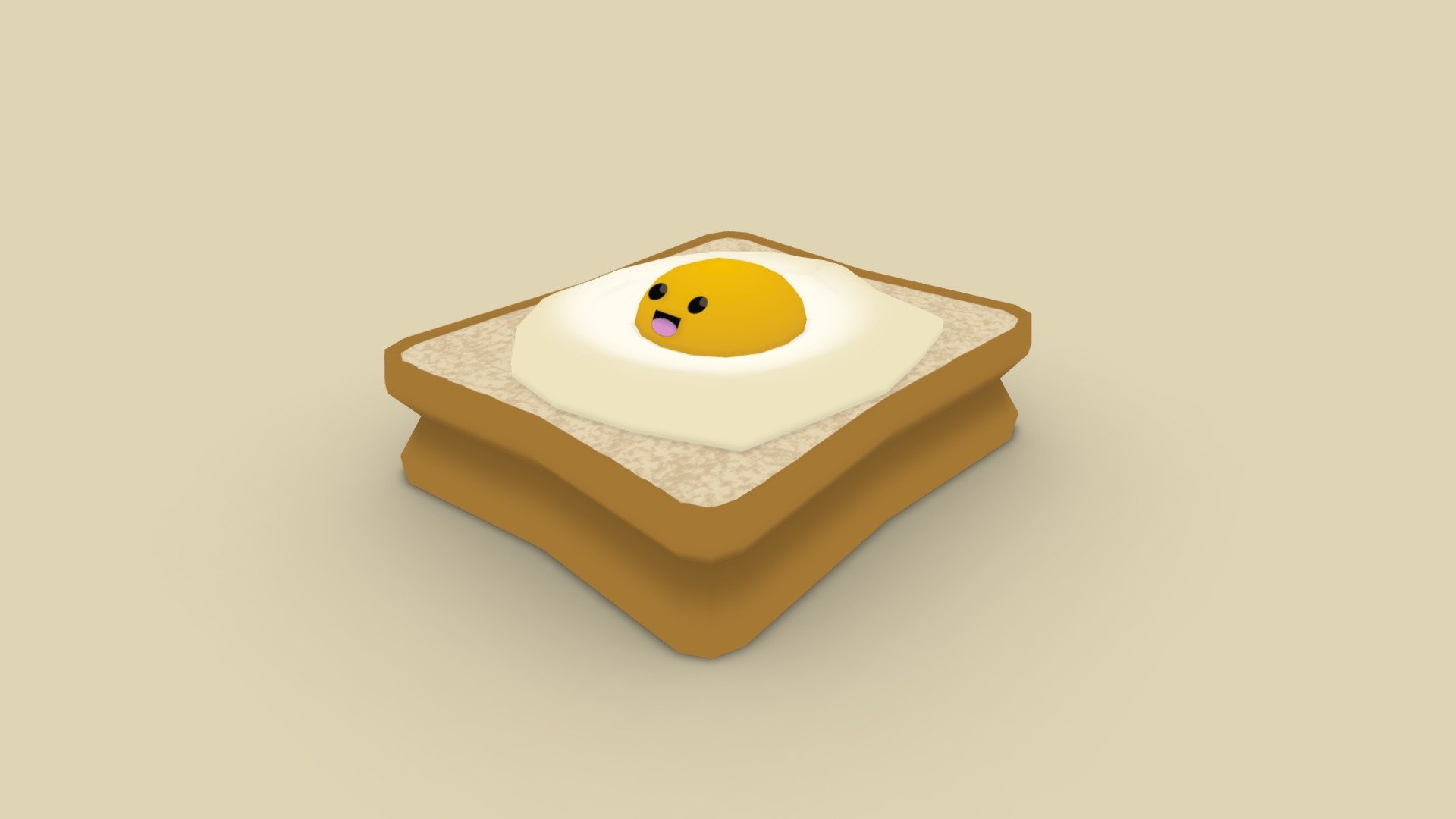 Egg On Toast - 3D model by Dio (@DoubleDio) [1dcce50] - Sketchfab