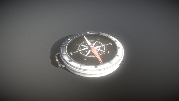 High-Quality Compass – Rigged for Game Engines – Free 3D Model STL