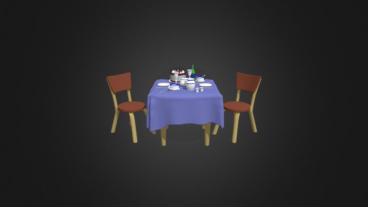 Dinner table 3D Model