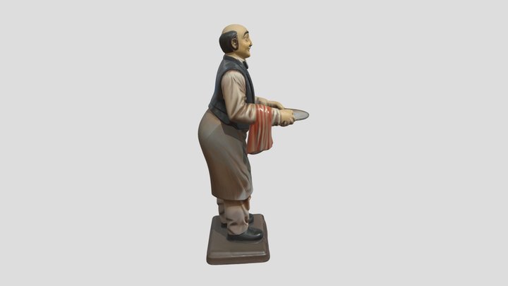 Waiter Statue 3d Model NAUTICO – Gratis 3D-model STL