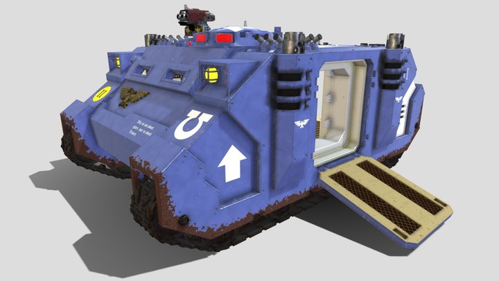 Ultramarines Rhino with custom cockpit 3D Model