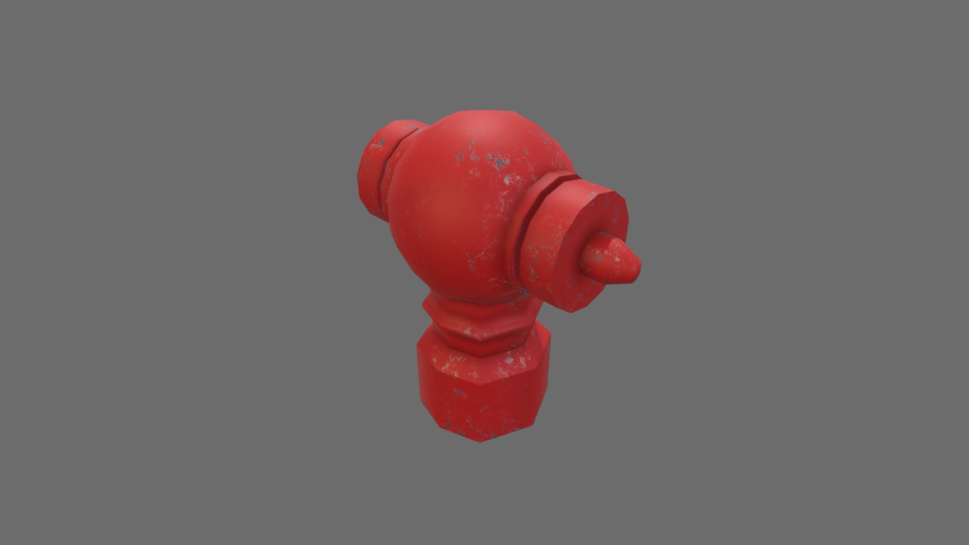 3D model Fire Hydrant - This is a 3D model of the Fire Hydrant. The 3D model is about a red toy on a white surface.