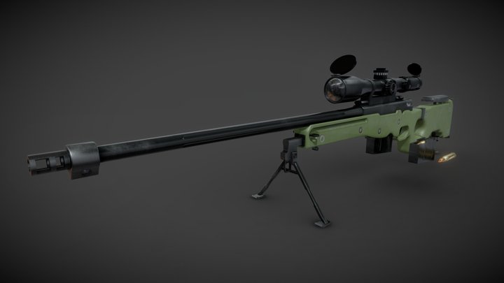 AWM Rifle 3D Model