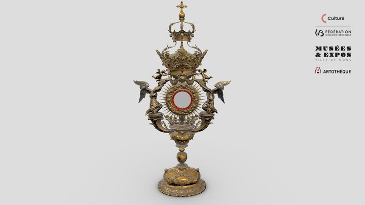 Ostensoir-soleil 3D Model