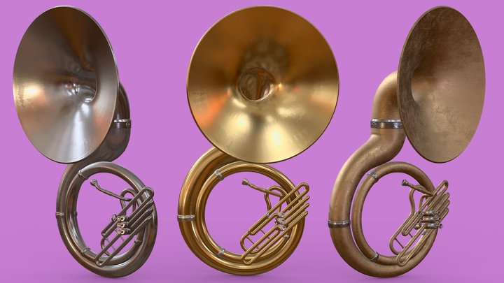 Sousaphone - Brass Instrument 3D Model