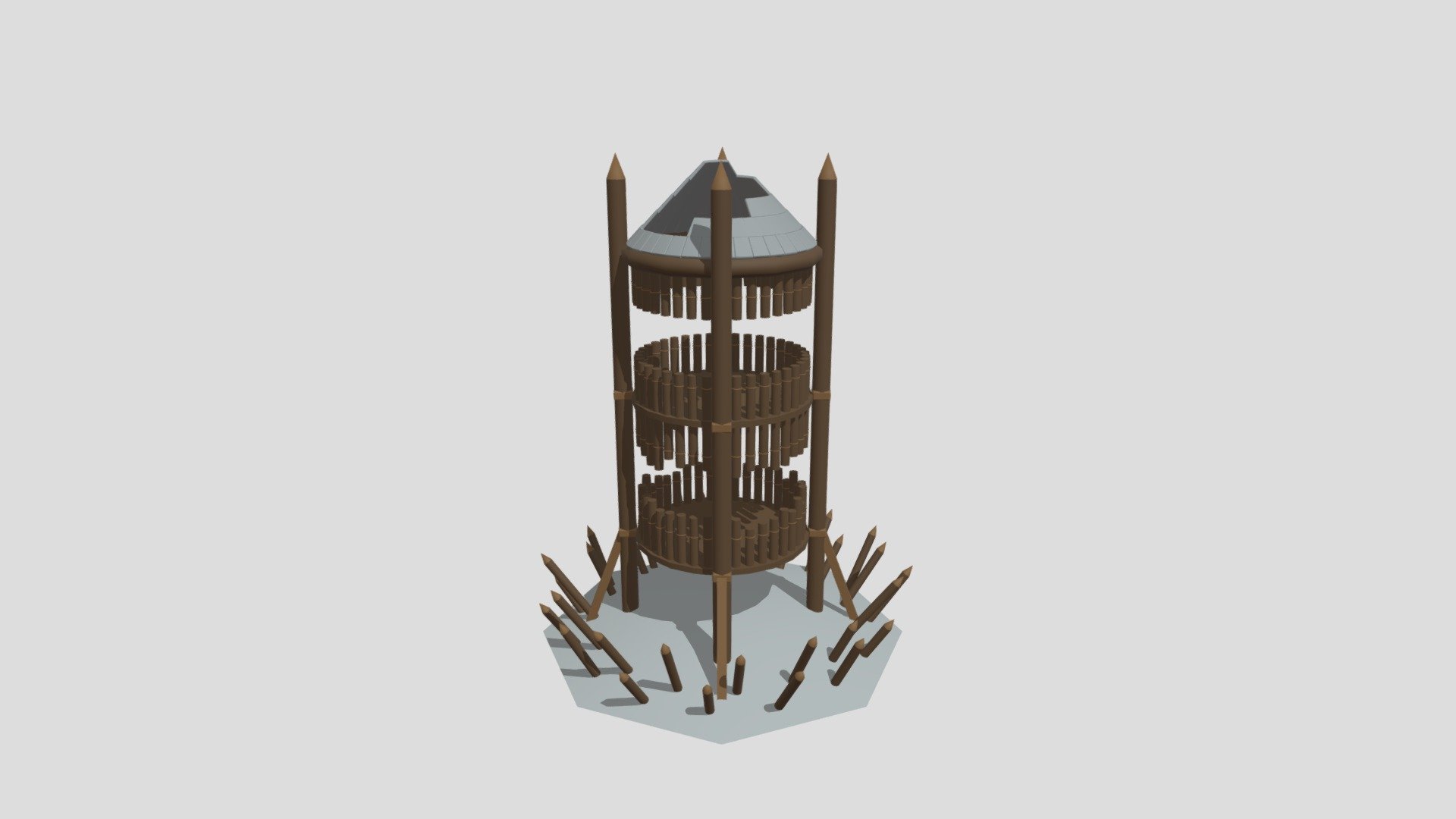 Wooden Towers - Download Free 3D model by 13170504971 [1dd5a46] - Sketchfab