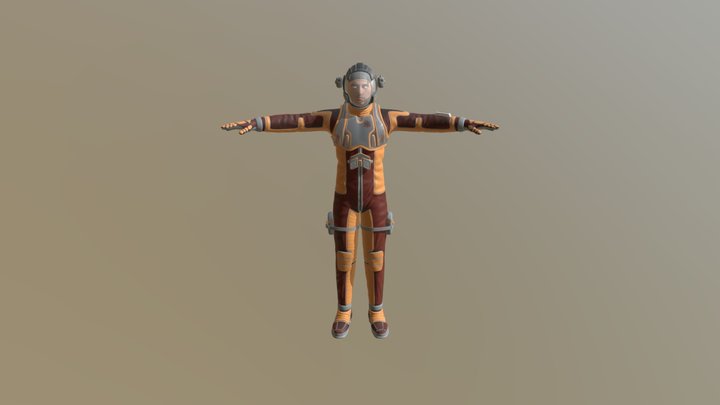 Science fiction astronaut 3D Model