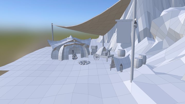 Khajit Trading Caravan (Quads) 3D Model