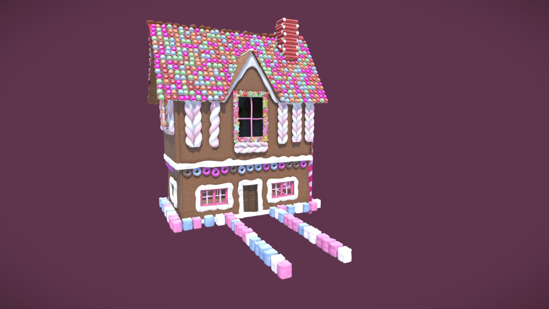 Candy House Download Free 3D model by Sindre (sktvete) [1dd60a4