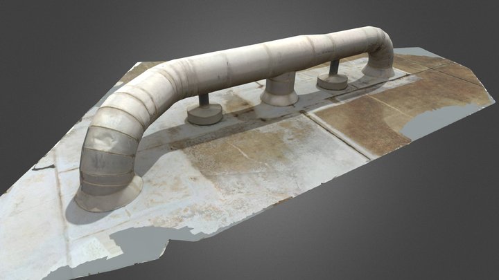 Blower Pipe on top of Pipe Gallery - LMWQCC 3D Model