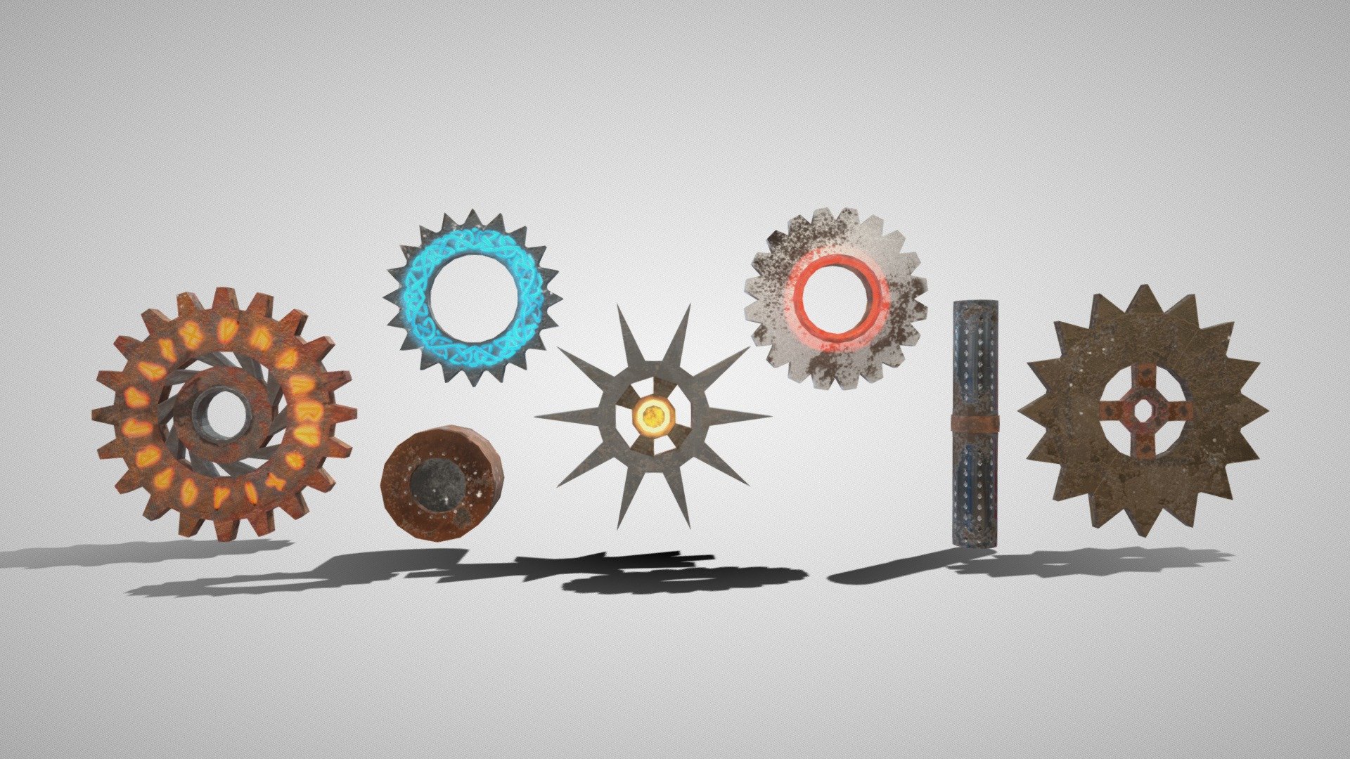 Broken and Loose Gears Models Turntable - 3D model by oliviayong