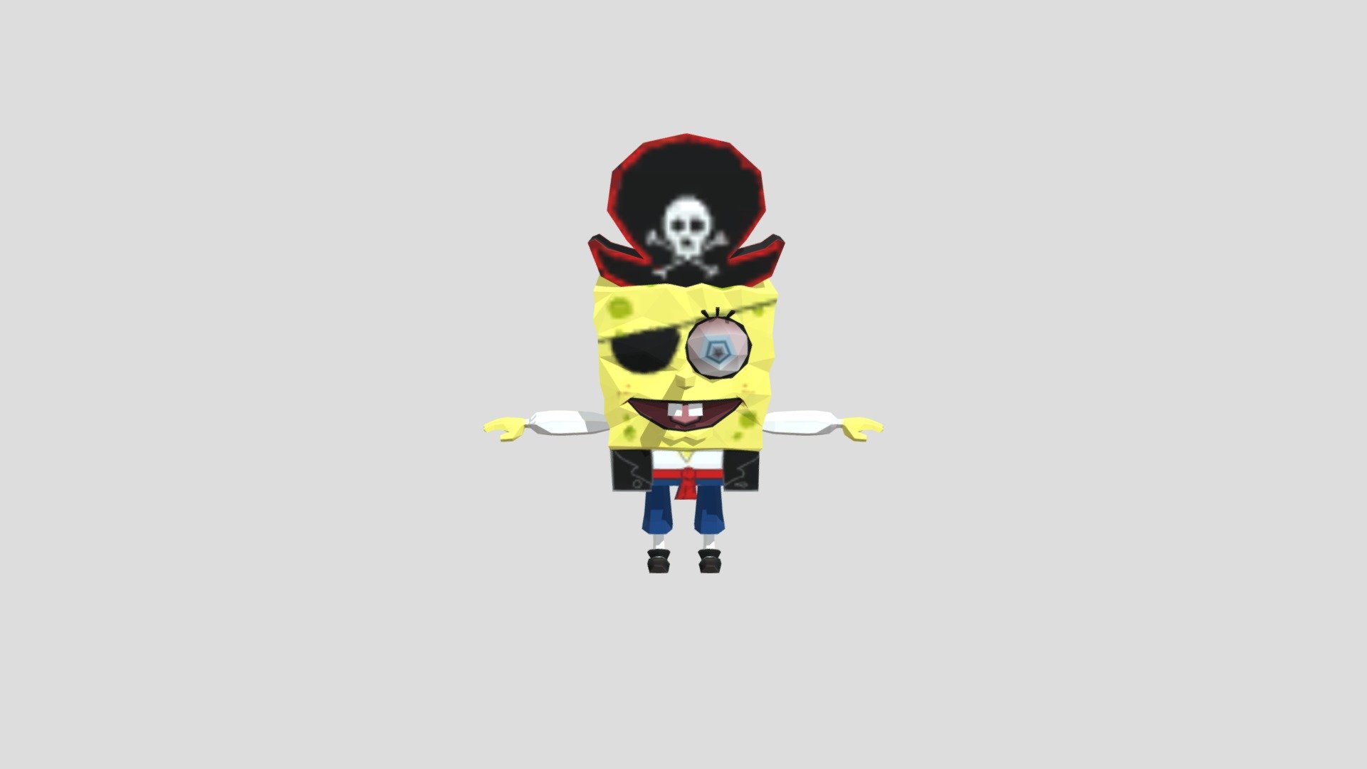 SpongeBob Pirate rig - Download Free 3D model by Pablo ...
