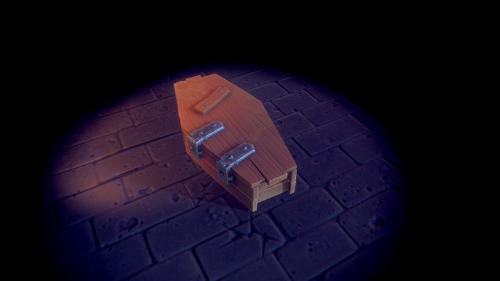 Stylized Coffin 3D Model