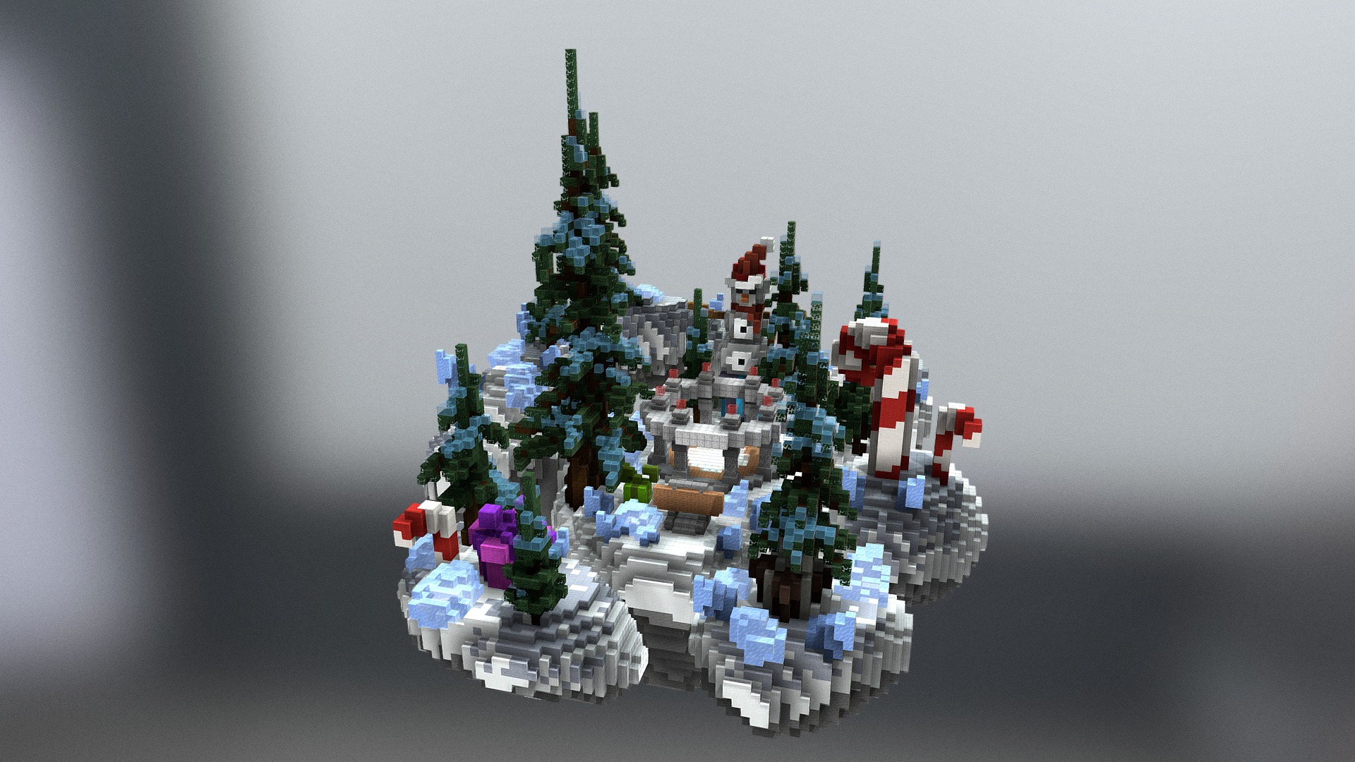 3D model Snowa Lobby - This is a 3D model of the Snowa Lobby. The 3D model is about a small christmas tree.