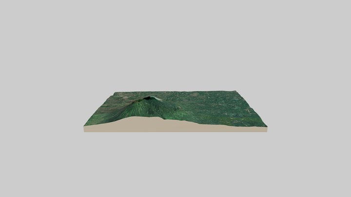 Gunung Lamongan - Google Satelite 3D Model