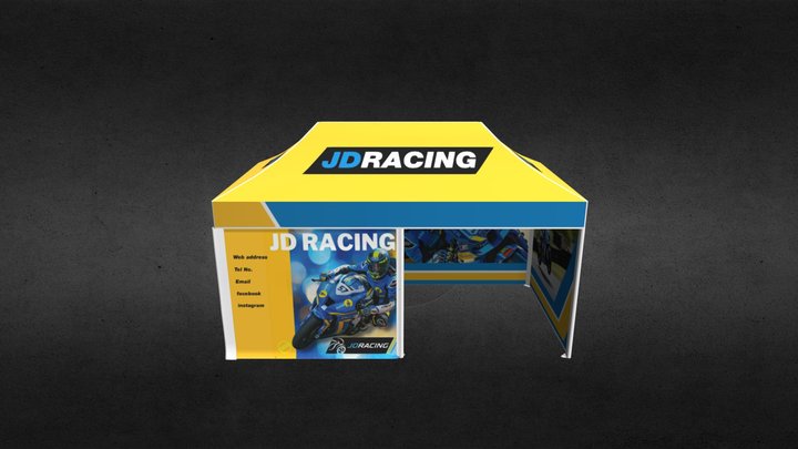 3x6 Premium Marquee - JD Racing 3D Model