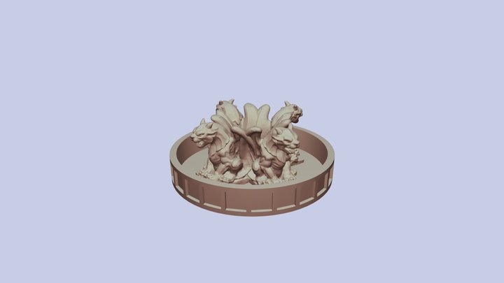 Gargoyle_Fountain-basin 3D Model