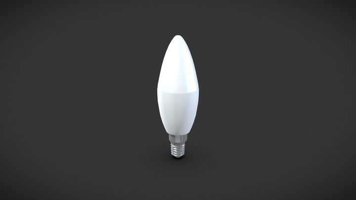 LED bulb with 7W E14 candle shape – Modello 3D gratuito STL