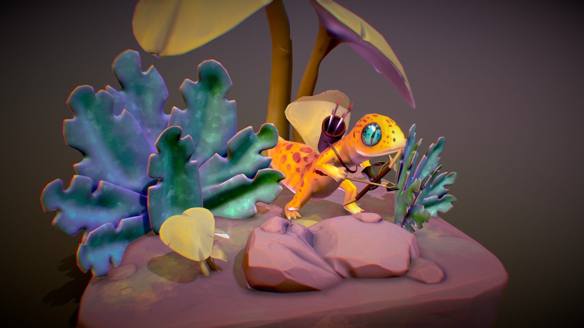 Leopard Hunter Gecko - 3D model by tytifere [1ddffb8] - Sketchfab