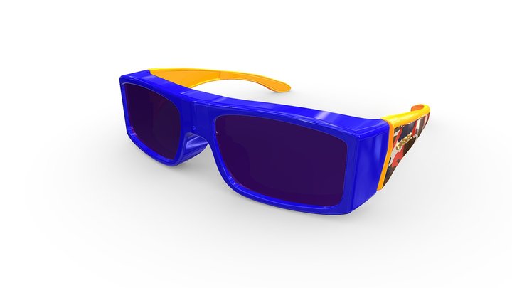 Menpo-Blue Orange 3D Model