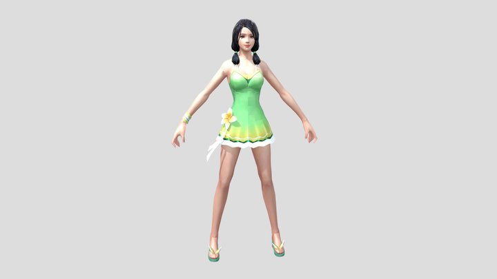 Summer Girl 3D Model