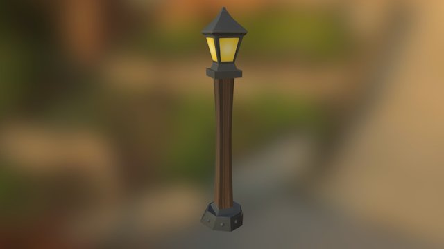 New Lamp Post Texture Render 3D Model