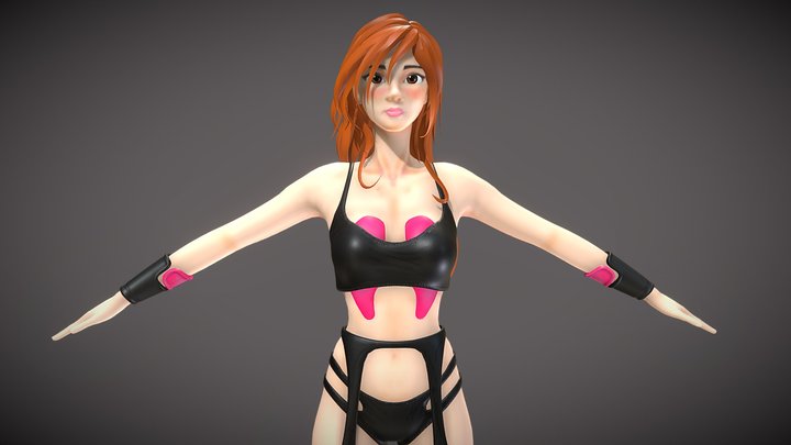 female stylized 3D Model