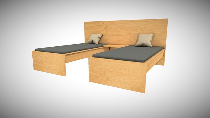 Konzept Bett 3D Model