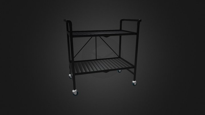 Cosco Metal Rolling Server Cart 3D Model
