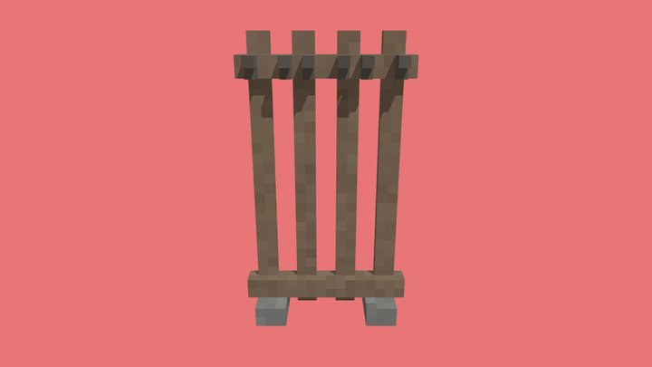 Blockbench Weapon stand 3D Model
