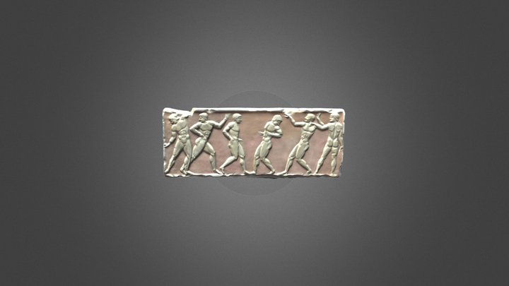 Fragmento de estela dedicada a Hermes 3D Model