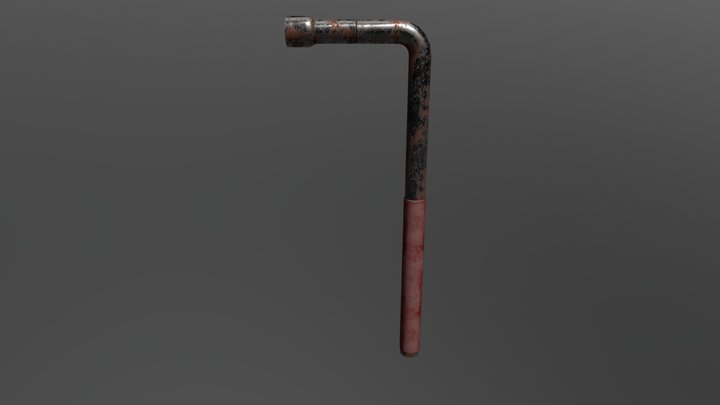 Tire Iron (Rusted) 3D Model