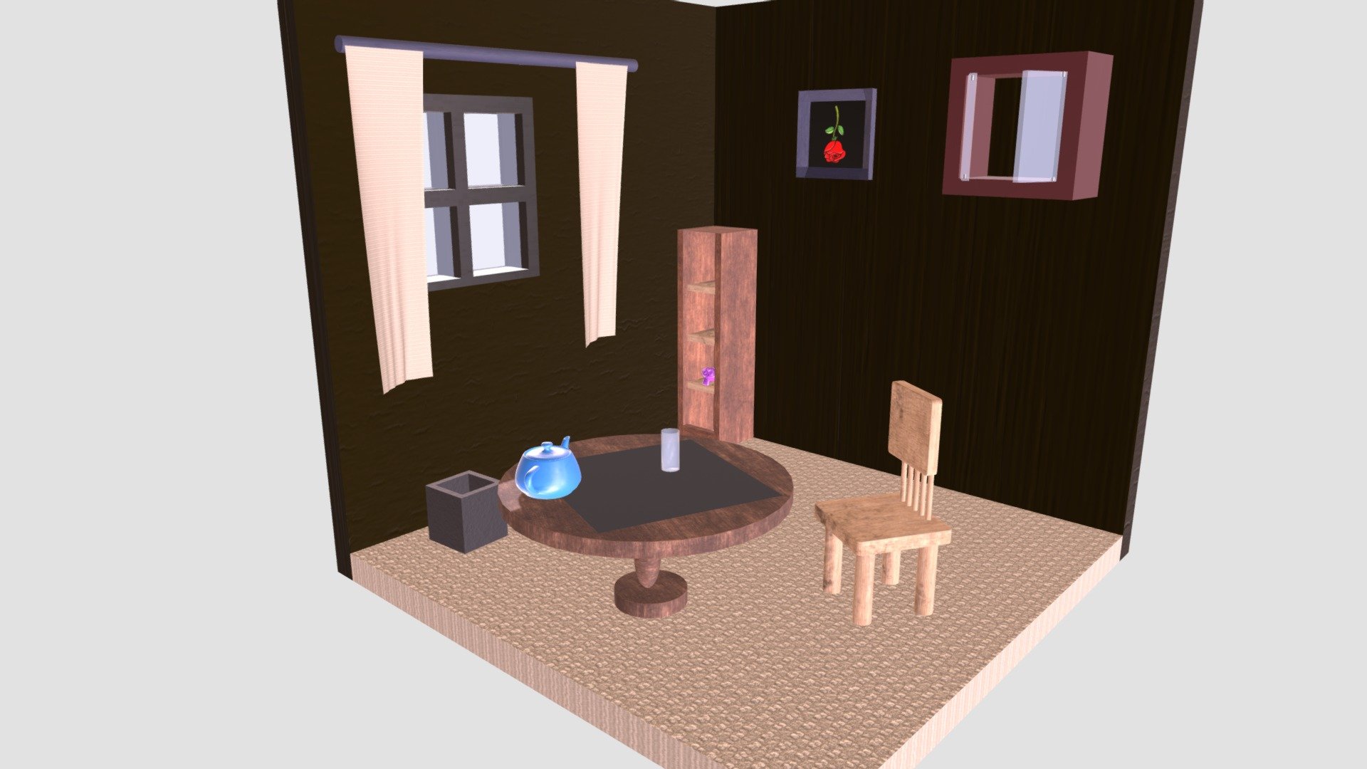 Downloadable-FREE LOWPOLY ROOM