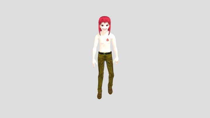 Anime The Anti-Law Red_ Haired_demonic_anarchist 3D Model