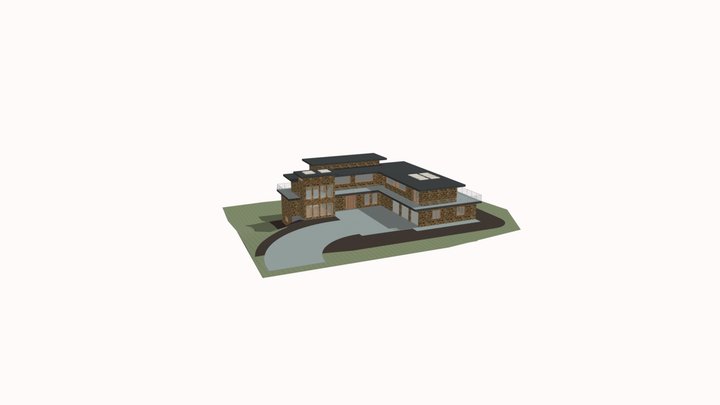 Desert Modern House 3D Model
