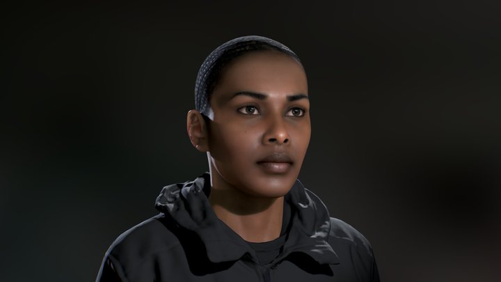 Woman head 03 3D Model